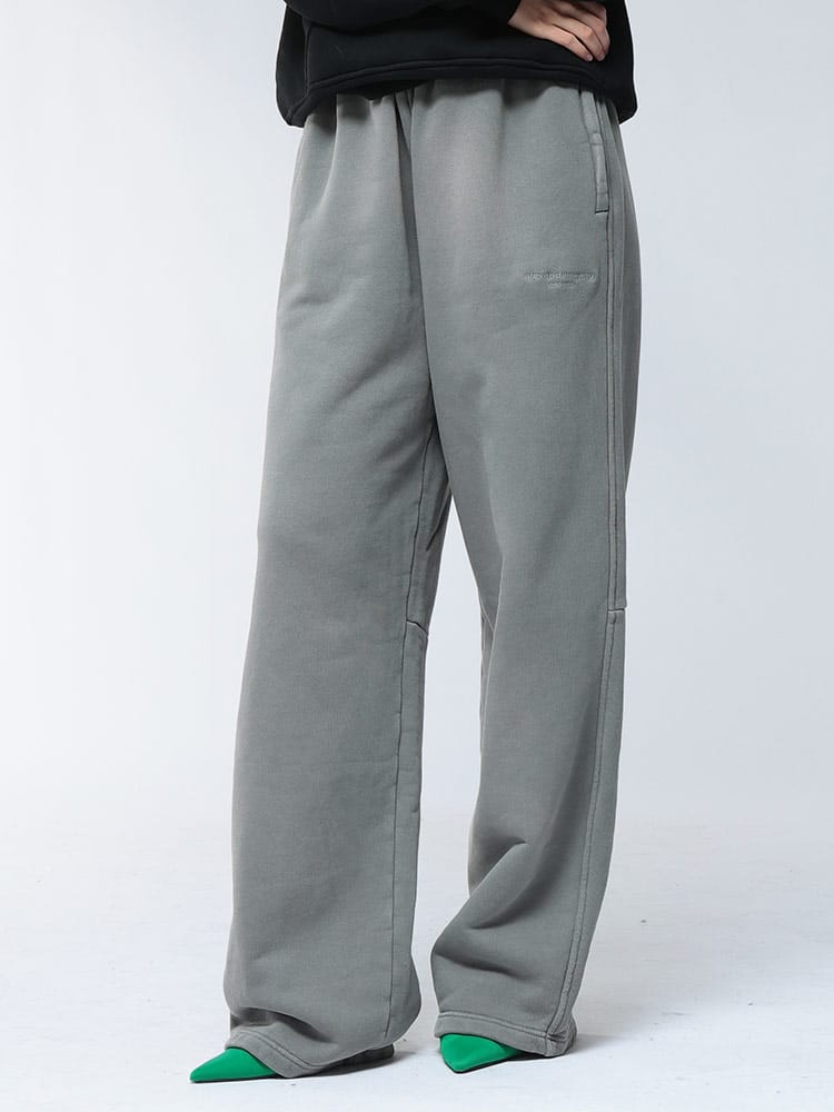 alexanderwang (アレキサンダーワン) ロゴ刺繍 スウェットパンツ WIDE LEG AWL1CC3254864 レディース