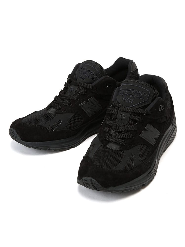 New Balance (ニューバランス) スエード メッシュ ローカットスニーカー Made in UK 991v2 NEWU991A メンズ