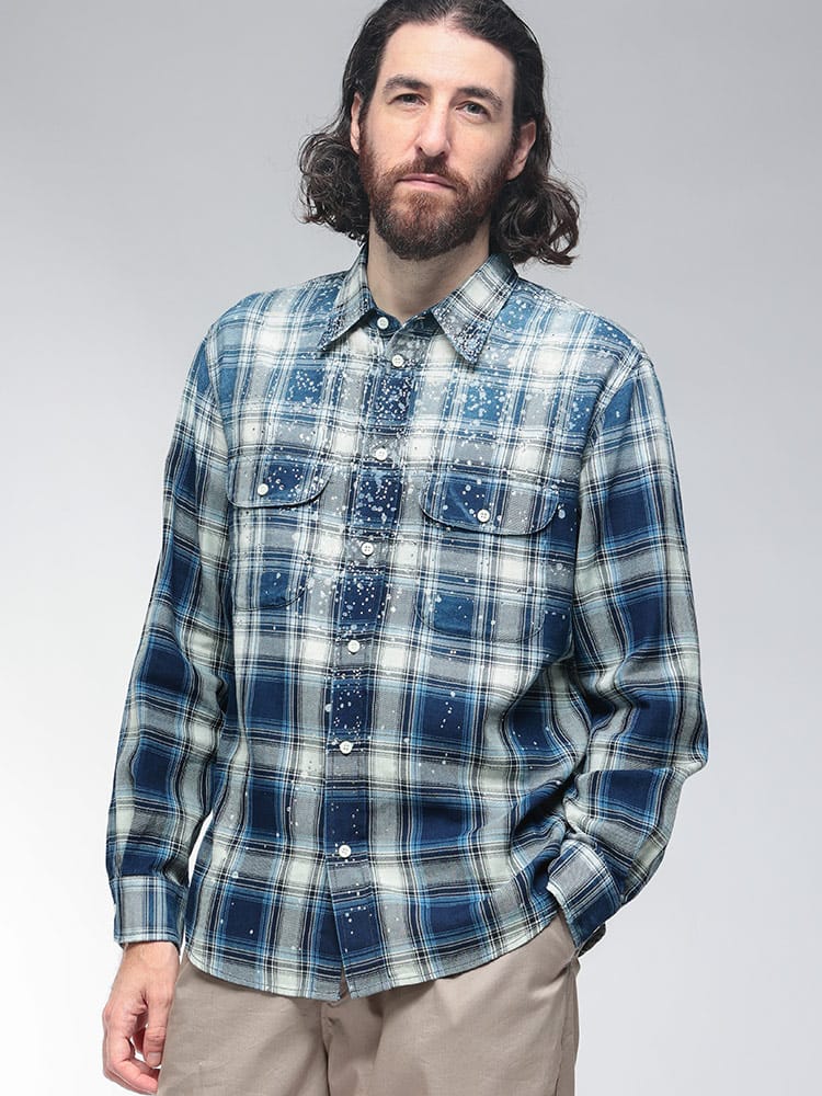 DSQUARED2 (ディースクエアード) ラインストーン チェック柄 長袖 シャツ Sparkling Vintage D2DM957D35206 メンズ