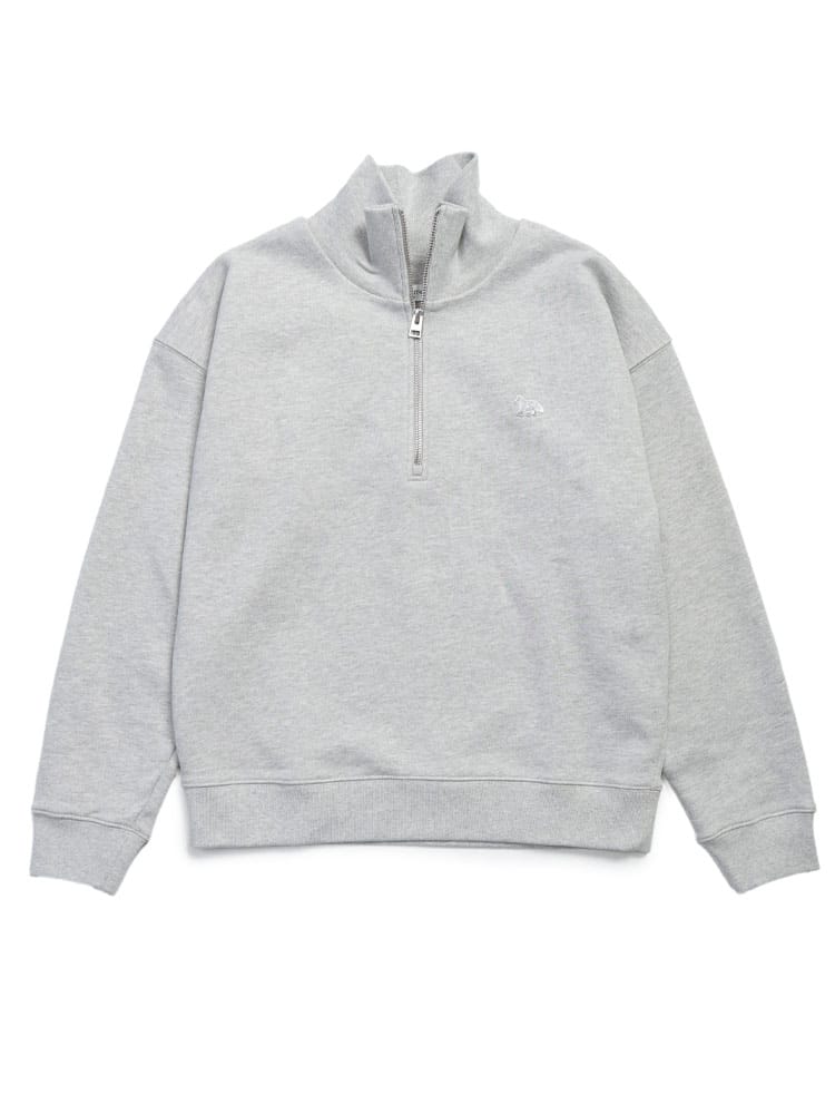 MAISON KITSUNE (メゾンキツネ) ハーフジップ ワンポイント トレーナー BABY FOX KNLMW0304KM0341 レディース