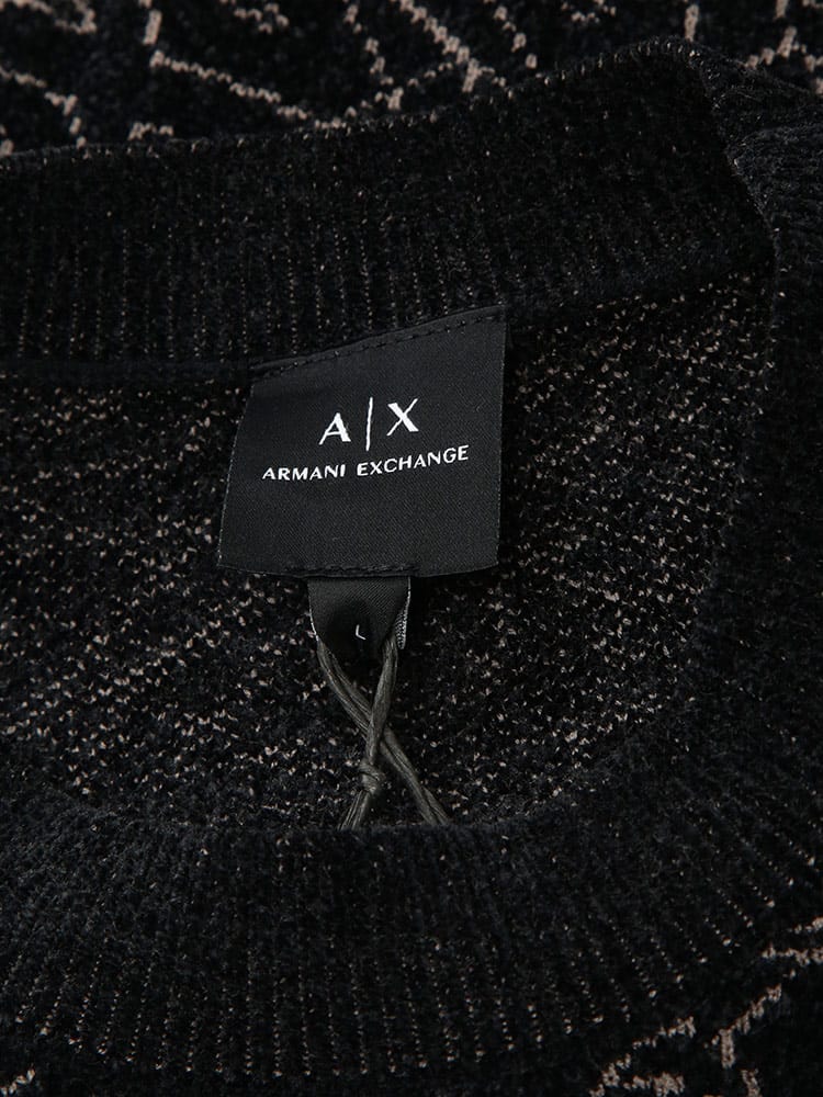 ARMANI EXCHANGE (アルマーニ エクスチェンジ) ジャガードロゴ クルー 