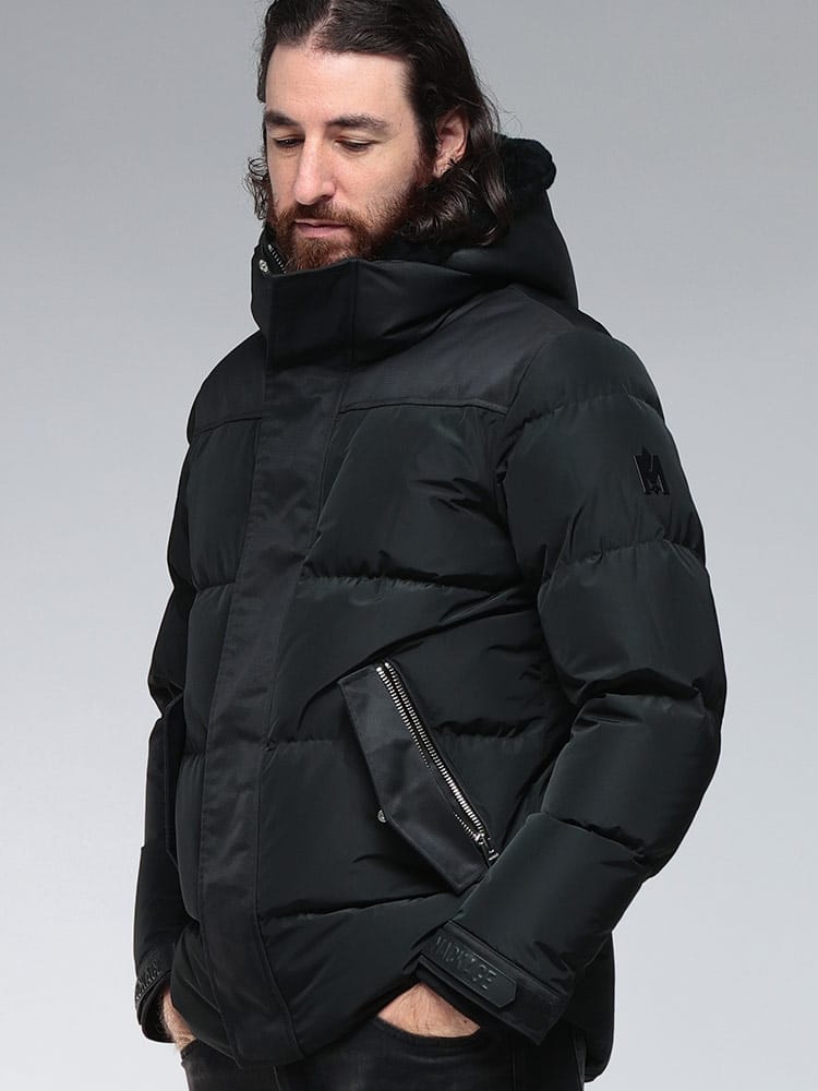 MACKAGE (マッカージュ) ムートンレイヤード フルジップ ダウンジャケット MKGRILEY5 メンズ