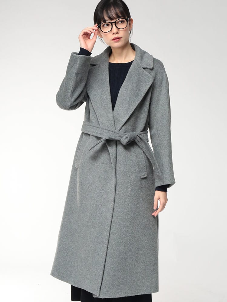 WEEKEND MAX MARA (ウィークエンド マックスマーラ) ウールアルパカ ウエストベルト ラップコート TEMPERA テンペラ MXLTEMPERA5 レディース