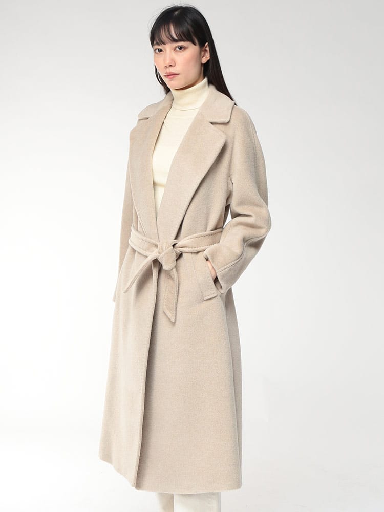 WEEKEND MAX MARA (ウィークエンド マックスマーラ) ウールアルパカ ウエストベルト ラップコート TEMPERA テンペラ MXLTEMPERA5 レディース