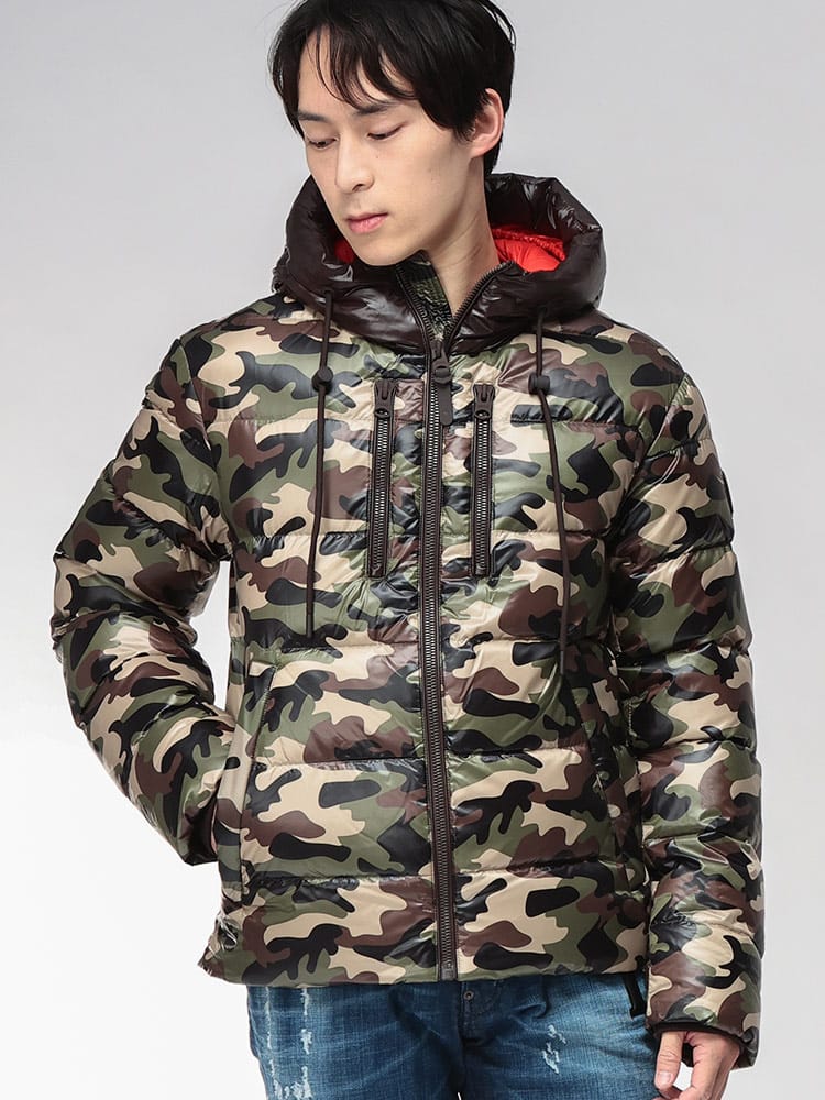 MACKAGE (マッカージュ) カモフラージュ 迷彩 フルジップ ダウンジャケット VICTOR-CAMO ヴィクターカモ MKGVICTORCAMO5 メンズ