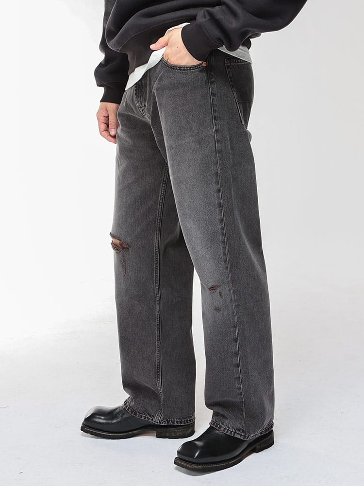 OUR LEGACY (アワーレガシー) デニム ダメージ ジップフライ ジーンズ パンツ THIRD CUT Highway Coffee OLM4255TH メンズ