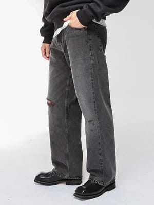 OUR LEGACY (アワーレガシー) デニム ダメージ ジップフライ ジーンズ パンツ THIRD CUT Highway Coffee OLM4255TH メンズ