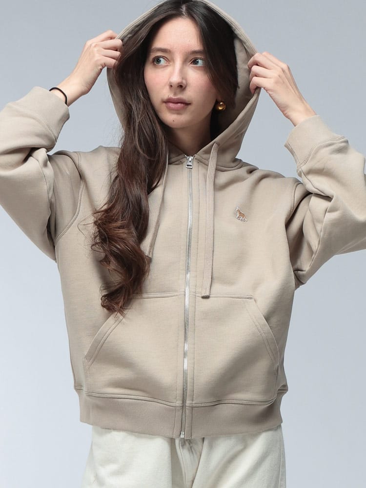 Maison Kitsune (メゾン キツネ) ベイビー フォックス フルジップ スウェット パーカー KNLMW0702KM0341 レディース