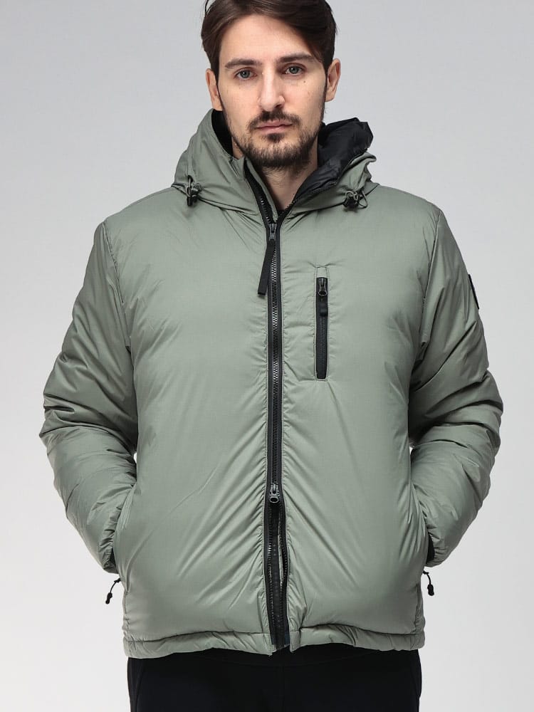 CANADA GOOSE (カナダグース) ロゴ 収納フード フルジップ ダウン ジャケット ブラックレーベル LODGE HOODY ロッジフーディ CG5078MB メンズ