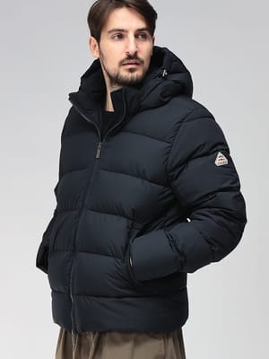 PYRENEX (ピレネックス) ロゴ フード着脱 フルジップ ダウン ジャケット SPOUTNIC スプートニック PNHMY022 メンズ