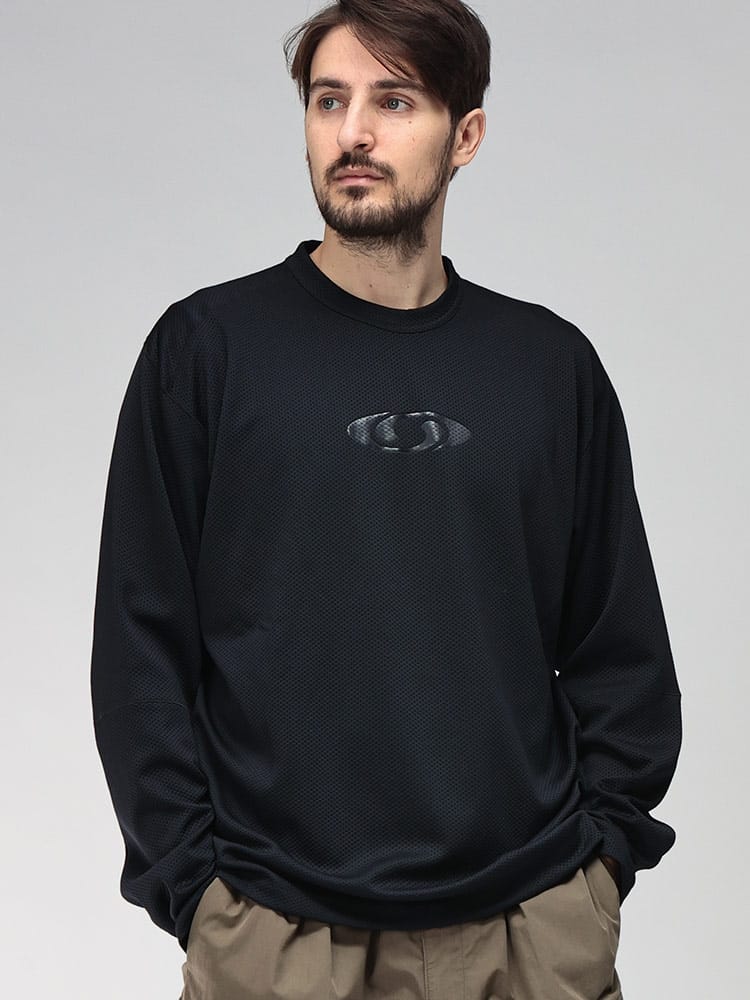 MM6 Maison Margiela (エムエムシックス メゾン マルジェラ) MM6×SALOMON サロモン コラボ メッシュ 長袖  Tシャツ MM6NH0020M20139 メンズ