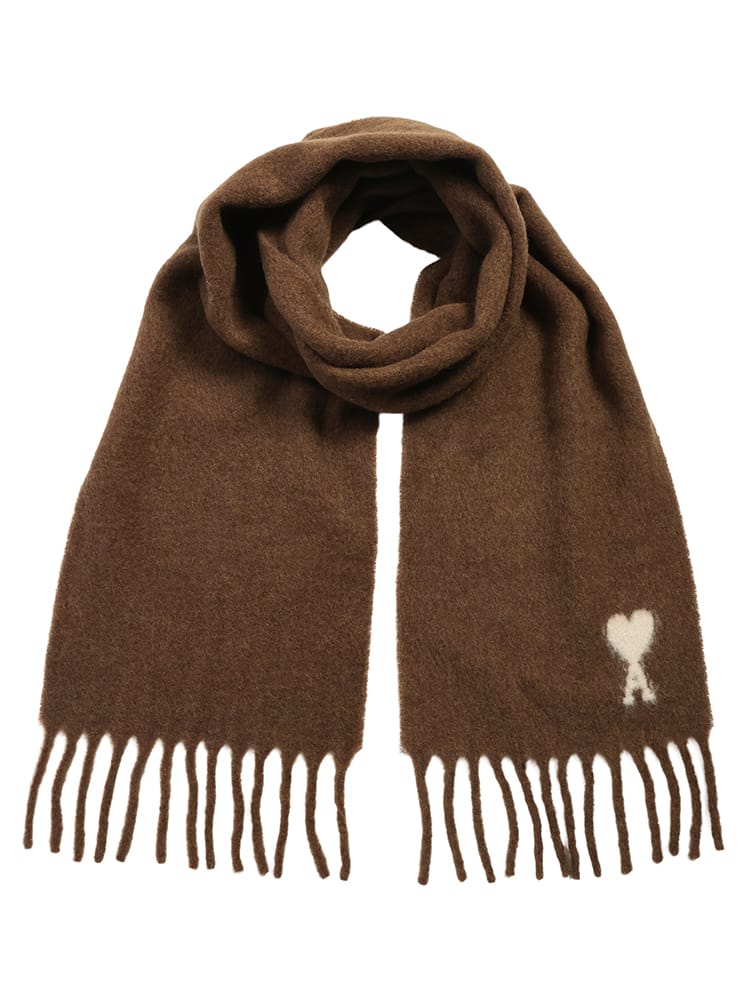 AMI PARIS (アミパリス) アルパカ混 オーバーサイズ スカーフ 大判 マフラー Ami De Coeur AMLH25USF673AW4 レディース