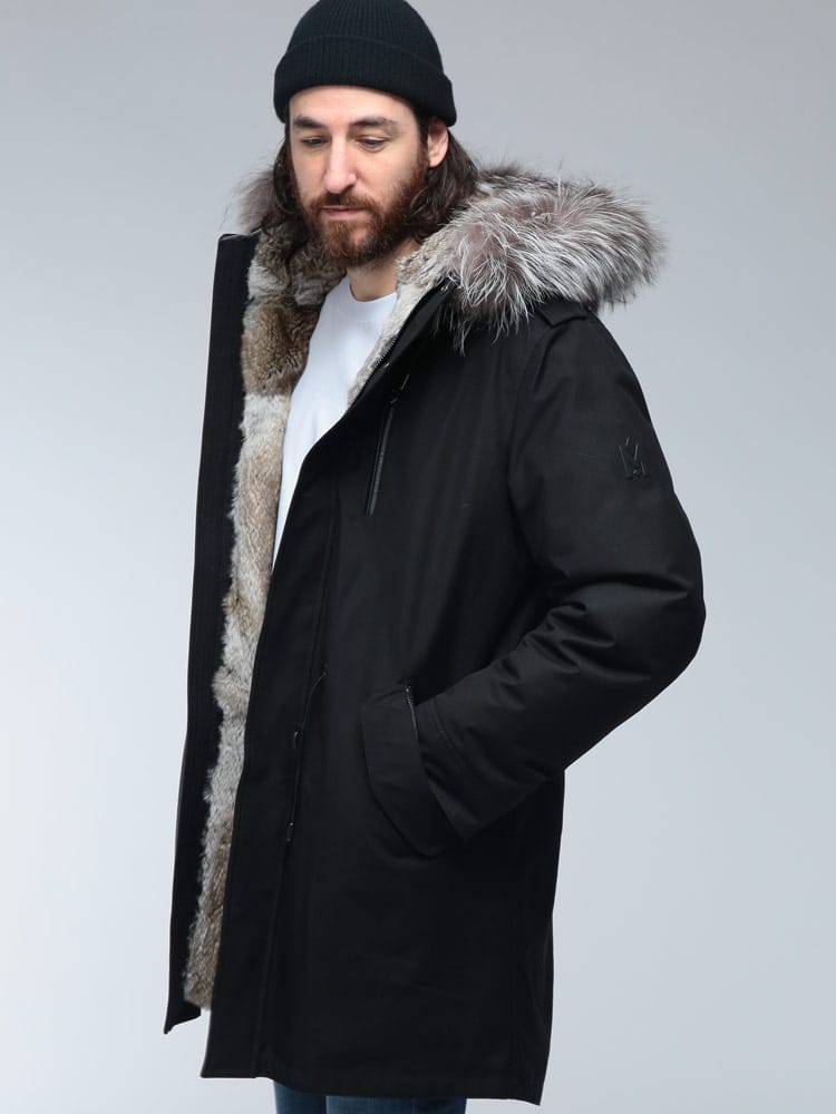 MACKAGE (マッカージュ) ロゴ ラビットファー フルジップ ダウンコート MORITZX モリッツ MKGMORITZX5 メンズ