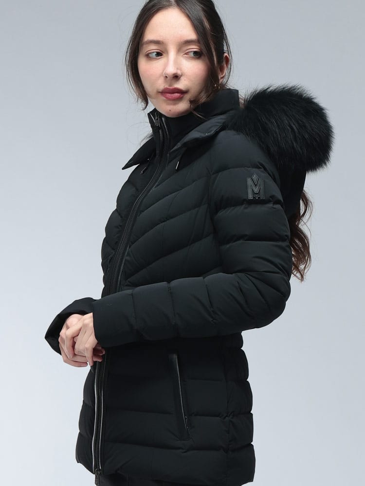 MACKAGE (マッカージュ) ロゴ フォックスファー フルジップ ダウンジャケット PATSY-BX パッツィー MKGLPATSYBX5 レディース
