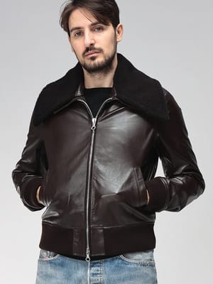 OUR LEGACY (アワーレガシー) ボアカラー フルジップ カーフレザー ボンバー ジャケット PHAROS BOMBER ファロスボンバー OLM4259PU メンズ