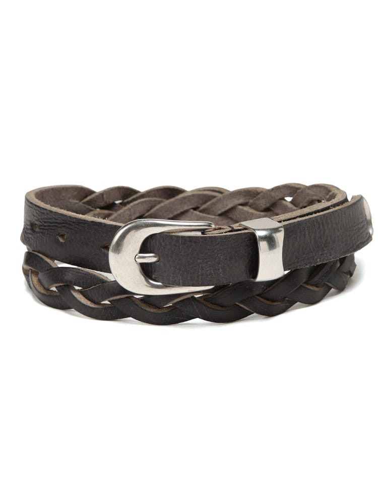 OUR LEGACY (アワーレガシー) 2cm 編み込み カーフレザー ベルト BRAIDED BELT ブレイデッド ベルト OLA4258BSC メンズ