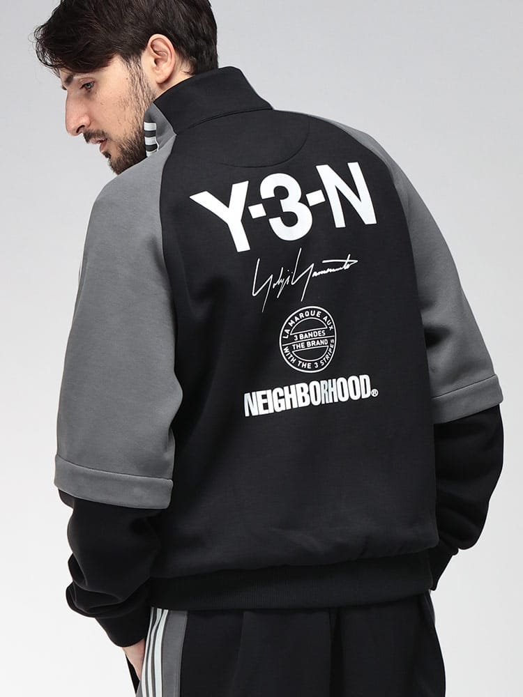 Y-3 (ワイスリー) NEIGHBORHOOD コラボ ロゴ 袖着脱 2WAY フルジップ トラック ジャケット NBHD TRACK TOP Y3JW6993 メンズ