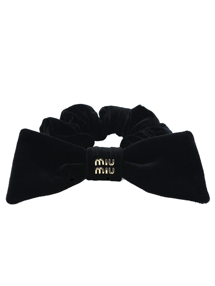 MIU MIU (ミュウミュウ) ロゴ ベルベット ロゴ シュシュ MIU5IF181068 レディース