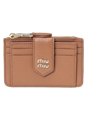 MIU MIU (ミュウミュウ) ナッパレザー マテラッセモチーフ ジップ ミニ 