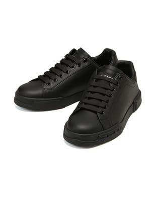 DOLCE＆GABBANA (ドルチェ ＆ ガッバーナ) ロゴ レザー ローカット 