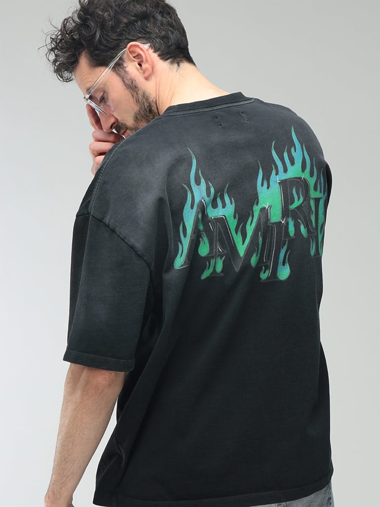 AMIRI (アミリ) メンズ Tシャツ 半袖 ロゴ バックビッグロゴ クルー 
