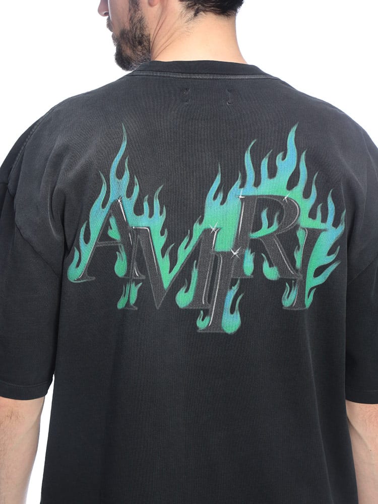 AMIRI (アミリ) メンズ Tシャツ 半袖 ロゴ バックビッグロゴ クルー 
