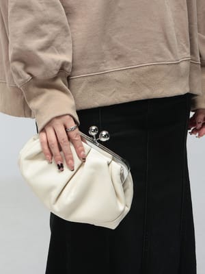 WEEKEND MAX MARA (ウィークエンド マックスマーラ) レディース ハンドバッグ ラムレザー スモール パスティチーノ 2way クラッチ バッグ  PRATI プラ―ティ MXLPRATI5