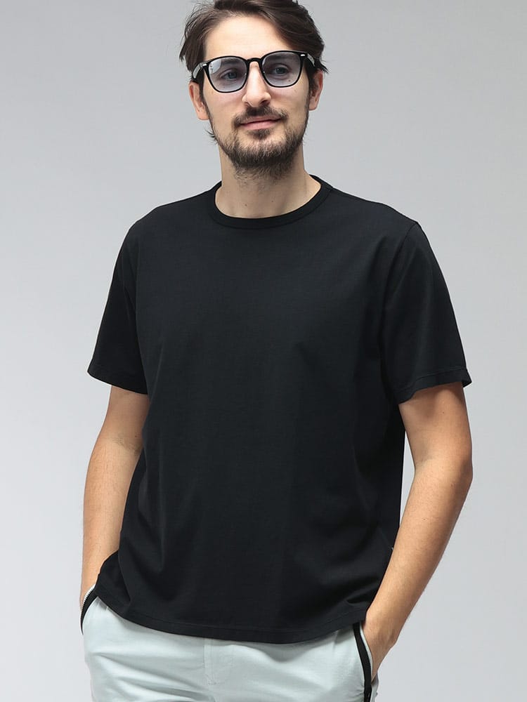 OUR LEGACY (アワーレガシー) メンズ Tシャツ 半袖 無地 クルーネック コットン Tシャツ OLM2206NBL