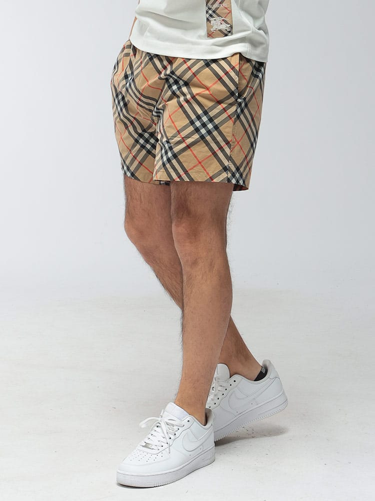 BURBERRY (バーバリー) メンズ スイムショーツ 水陸両用 チェック柄 メッシュインナー ショーツ ショートパンツ 水着 BB80873351