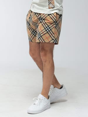 BURBERRY (バーバリー) メンズ スイムショーツ 水陸両用 チェック柄 メッシュインナー ショーツ ショートパンツ 水着 BB80873351