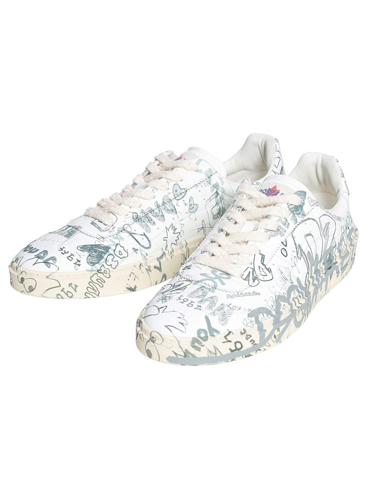 DSQUARED2 (ディースクエアード) メンズ スニーカー ロゴ プリント 総柄 ローカット レースアップ シューズ Rider ライダー D2SNM0451