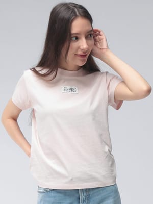 MM6 Maison Margiela (エムエムシックス メゾン マルジェラ) レディース Tシャツ 半袖 ロゴ カレンダータグ クルーネック カットソー MM6GC0326M20170