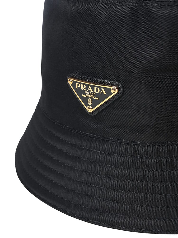 PRADA (プラダ) レディース バケットハット トライアングル ロゴ ワン 