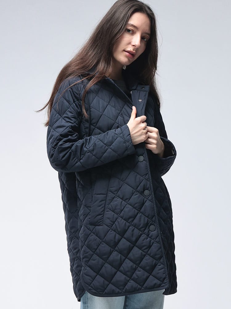 MAX MARA (マックスマーラ) レディース コート フード着脱 ミドル丈 ノーカラー キルティング ブルゾン ERIO エリオ MXLERIO6