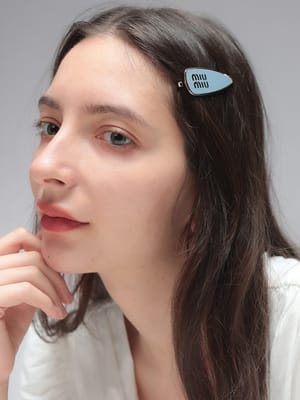 MIU MIU (ミュウミュウ) レディース ヘアクリップ エナメルメタル ヘアクリップ MIU5IF1472F6T