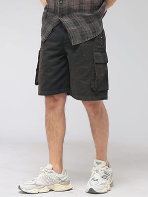 OUR LEGACY (アワーレガシー) メンズ ショートパンツ ペイント ジップフライ カーゴ ショーツ Nebula Wash OLM2264MSJH