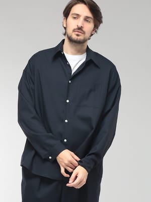 MARNI (マルニ) メンズ シャツ 長袖 ウール 無地 レギュラー MACUMU0061A3