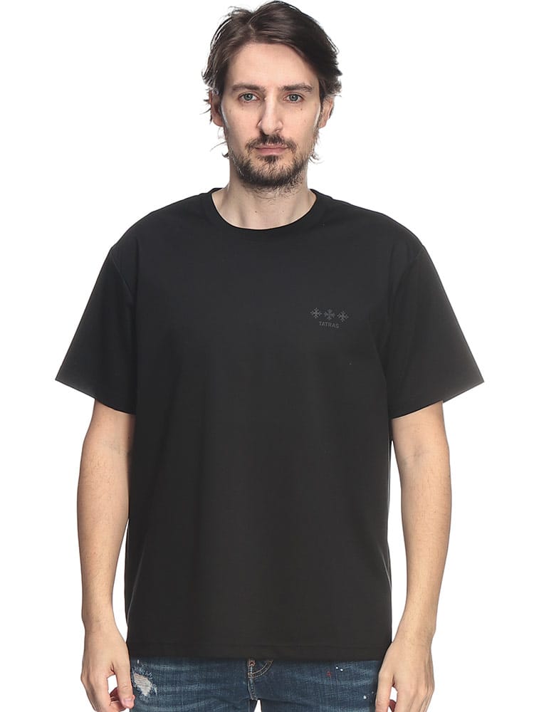 TATRAS (タトラス) メンズ Tシャツ 半袖 コットン100％ バック縦ロゴ 