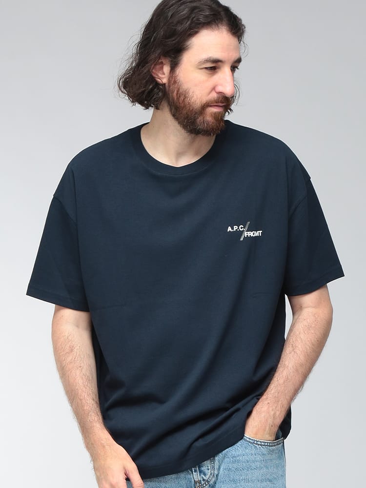A.P.C. (アーペーセー) メンズ Tシャツ 半袖 オーガニックコットン ロゴ クルーネック ショートスリーブ カットソー FRGMNT. RENONCEMENT APCCOHSLM26487