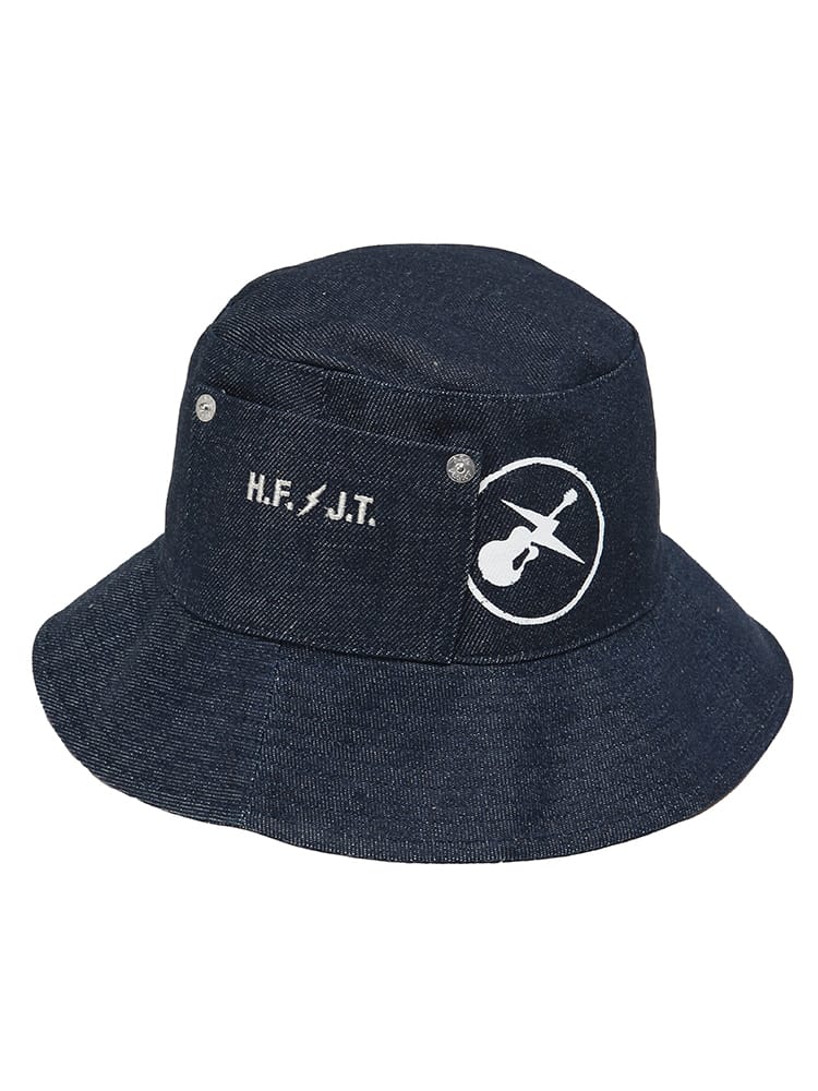 A.P.C. (アーペーセー) メンズ ハット コットンデニム ロゴ ポケットステッチ バケットハット RAIN MAN APC FRGMT. APCCOHOOM24212
