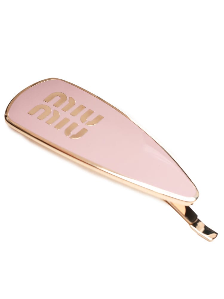 MIU MIU (ミュウミュウ) レディース ヘアクリップ ロゴ エナメルメタル MIU5IF1472F6T