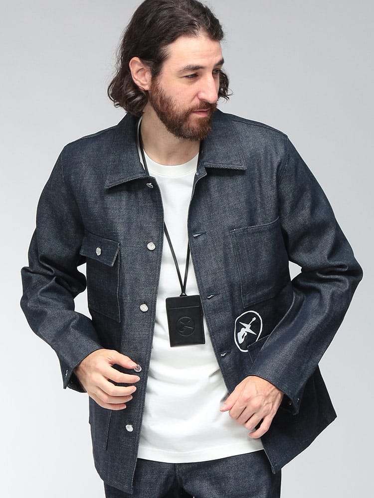 A.P.C. (アーペーセー) メンズ ジャケット ロゴ フルボタン オーバーシルエット デニムジャケット FRGMT GRAND JACK APCCOHESH32131