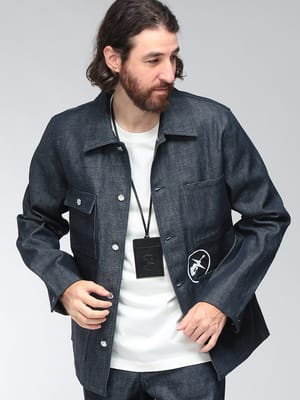 A.P.C. (アーペーセー) メンズ ジャケット ロゴ フルボタン オーバーシルエット デニムジャケット FRGMT GRAND JACK APCCOHESH32131