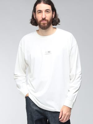 MM6 Maison Margiela (エムエムシックス メゾン マルジェラ) メンズ Tシャツ 長袖 胸ワンポイント クルーネック ロングスリーブ カットソー MM6NH0028M20258