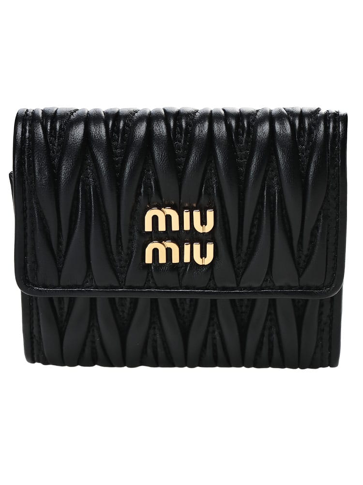 MIU MIU (ミュウミュウ) レディース 財布 マテラッセ レザー 三つ折り スモール カード 小銭 MIU5MH058AFPP