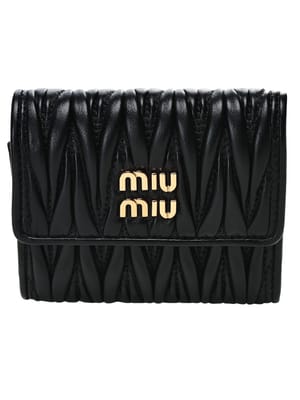 MIU MIU (ミュウミュウ) レディース 財布 マテラッセ レザー 三つ折り スモール カード 小銭 MIU5MH058AFPP
