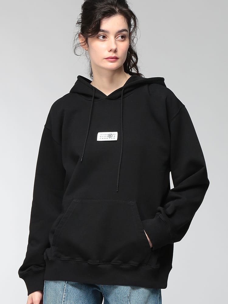 MM6 Maison Margiela (エムエムシックス メゾン マルジェラ) レディース パーカー シグネチャーステッチ プルオーバー フード スウェット MM6LS52GU0263