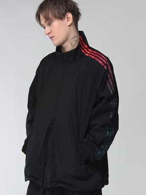 Y-3 (ワイスリー) メンズ ナイロンジャケット グラデーション 3ストライプス ナイロン トラック トップ フルジップ Y3KS3804