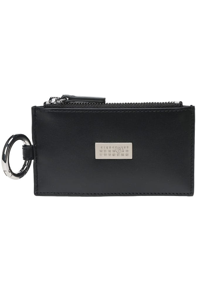 MM6 Maison Margiela (エムエムシックス メゾン マルジェラ) レディース カードケース レザー メタルロゴ ニューメリック キーリング フラグメントケース MM6LSA6UI0031