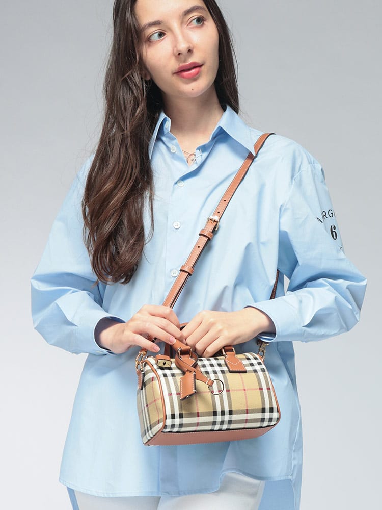 BURBERRY (バーバリー) レディース ミニ ハンドバッグ キーチャーム 